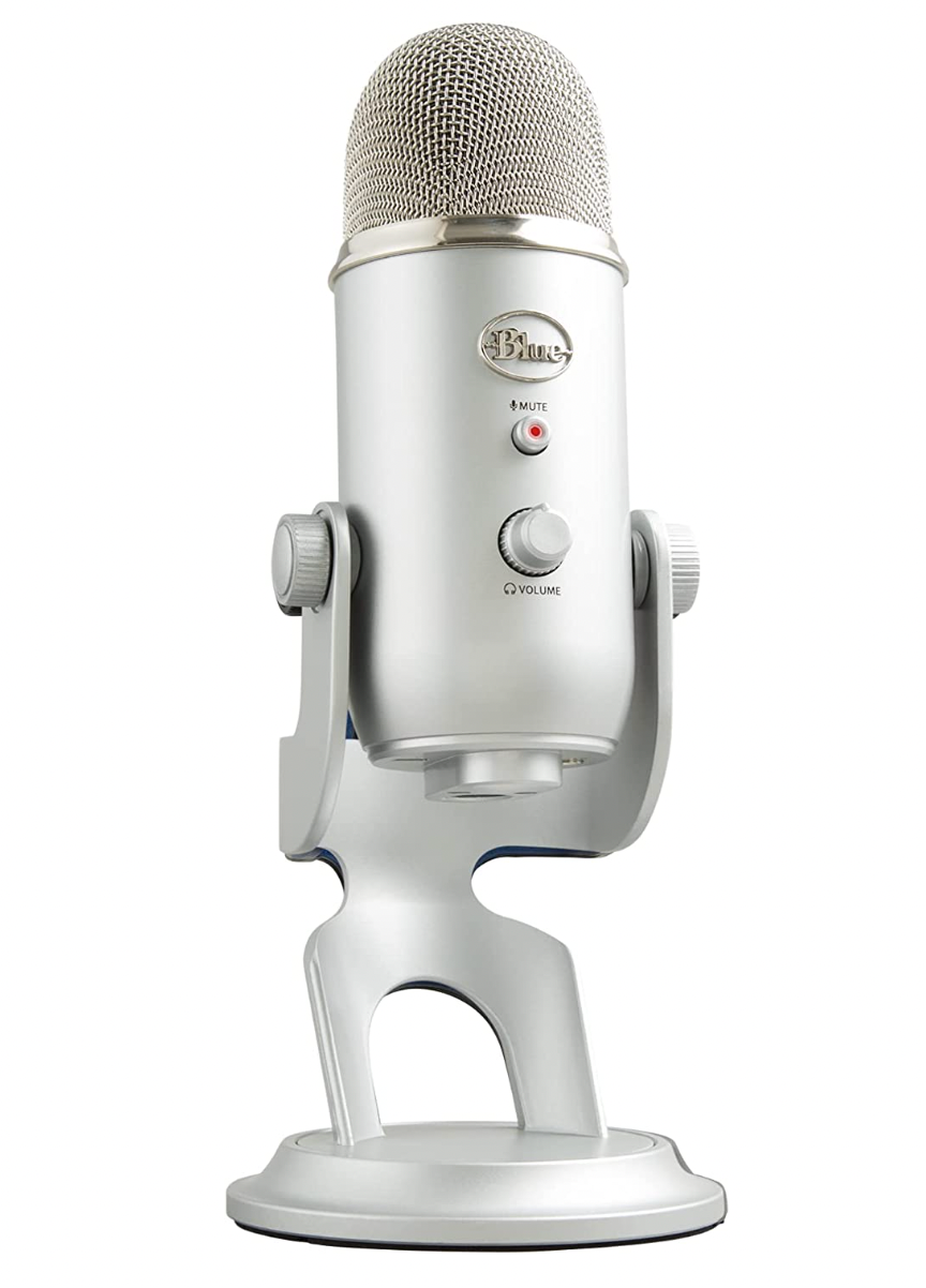 A stock image of the Blue Yeti microphone.