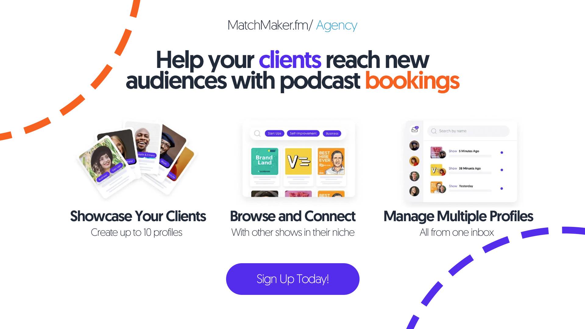 MatchMaker.fm's Agency feature.