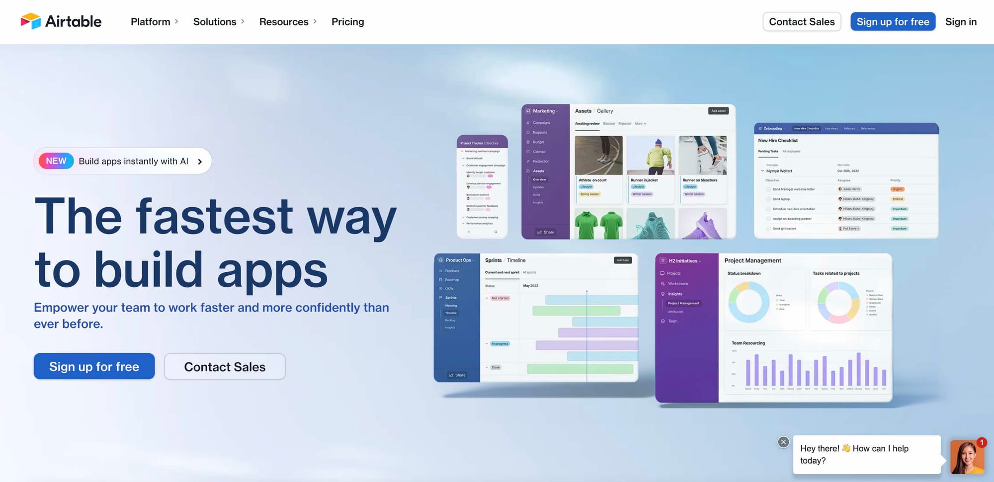 Airtable's website homepage.