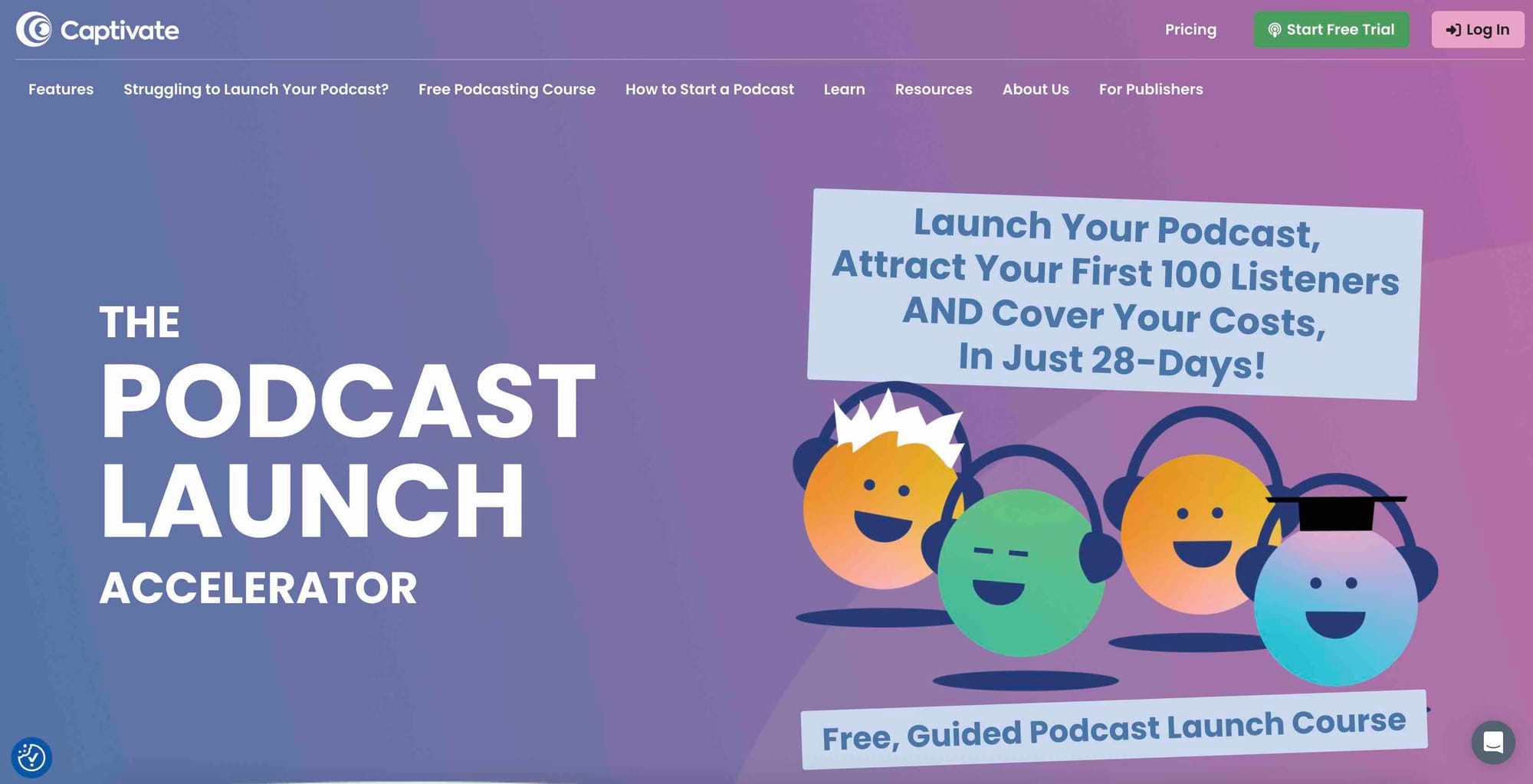 Podcast Launch Accelerator promotional banner.