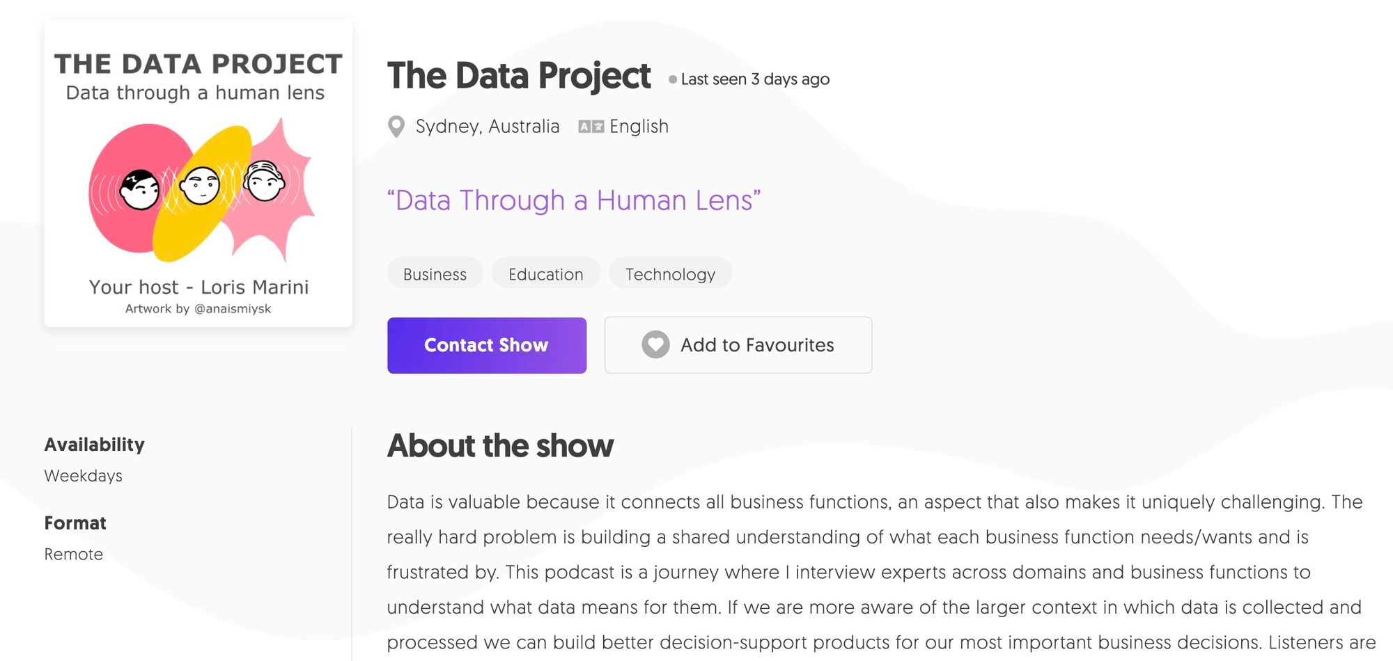 How to Create a Great Show Profile